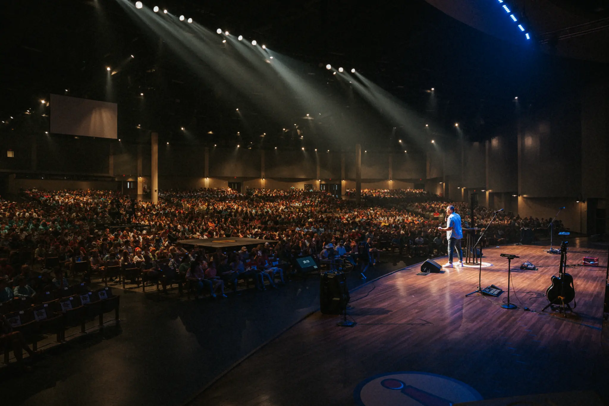 Ryan Fontenot speaking to a crowd