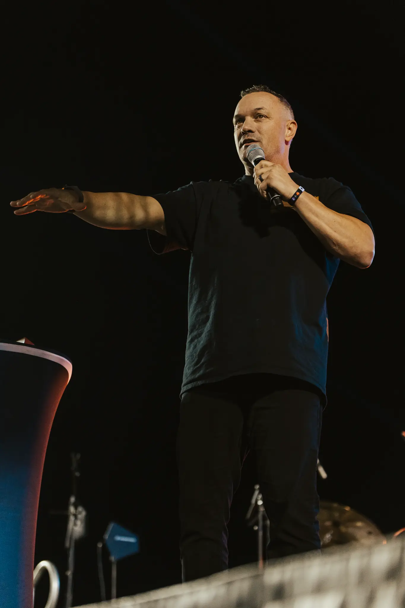 Speaker on stage